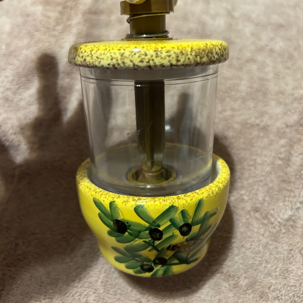Ceramic Painted Spice Grinder from France